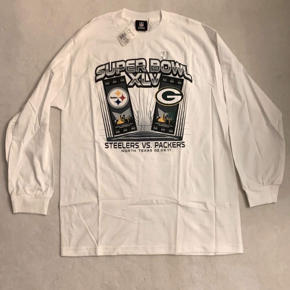 SuperBowl XLV NFL long sleeve shirt (Steelers vs Packers)